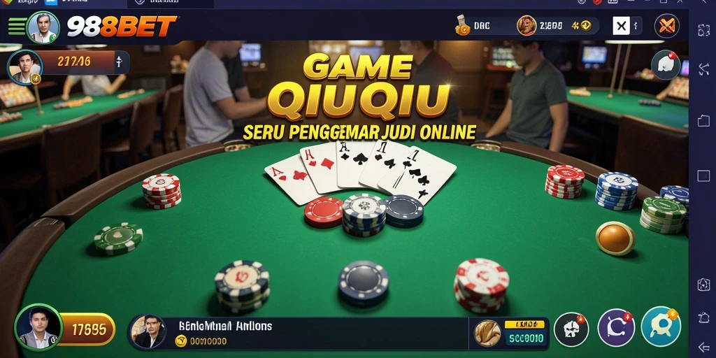Tampilan screenshot gameplay QiuQiu yang menarik di 988BET.