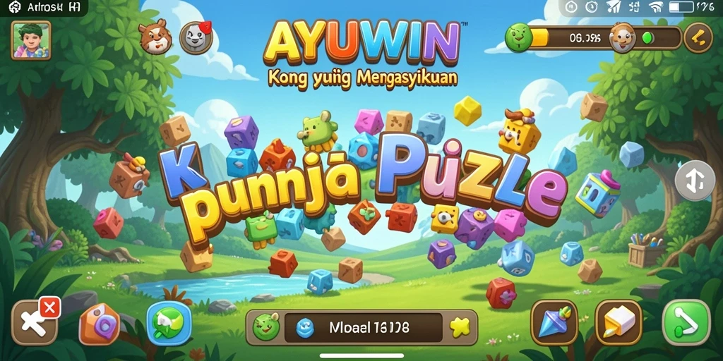 Tangkapan layar AYUWIN menampilkan gameplay Puzzle yang seru dan menantang.