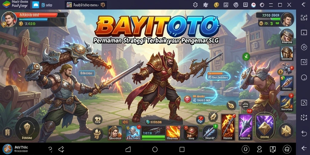 Gambar tangkapan layar menunjukkan aksi pertempuran strategis dalam BAYITOTO.