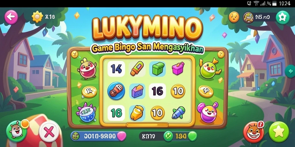 Screenshot gameplay LUKYMINO yang menunjukkan aksi Bingo yang mendebarkan.