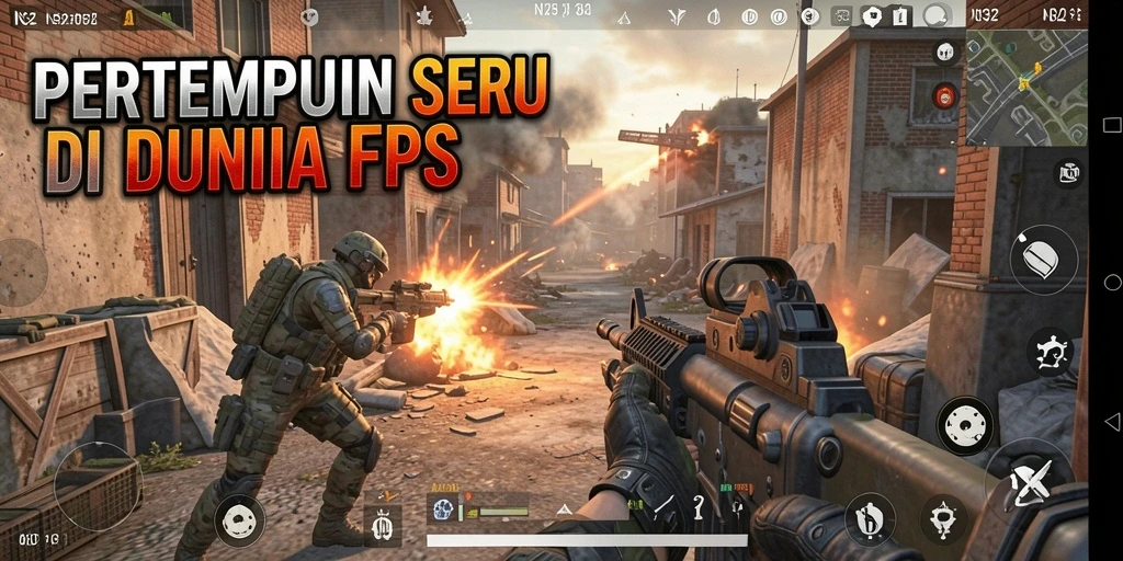 Tangkapan layar utama N32 menampilkan aksi intens pertempuran FPS.