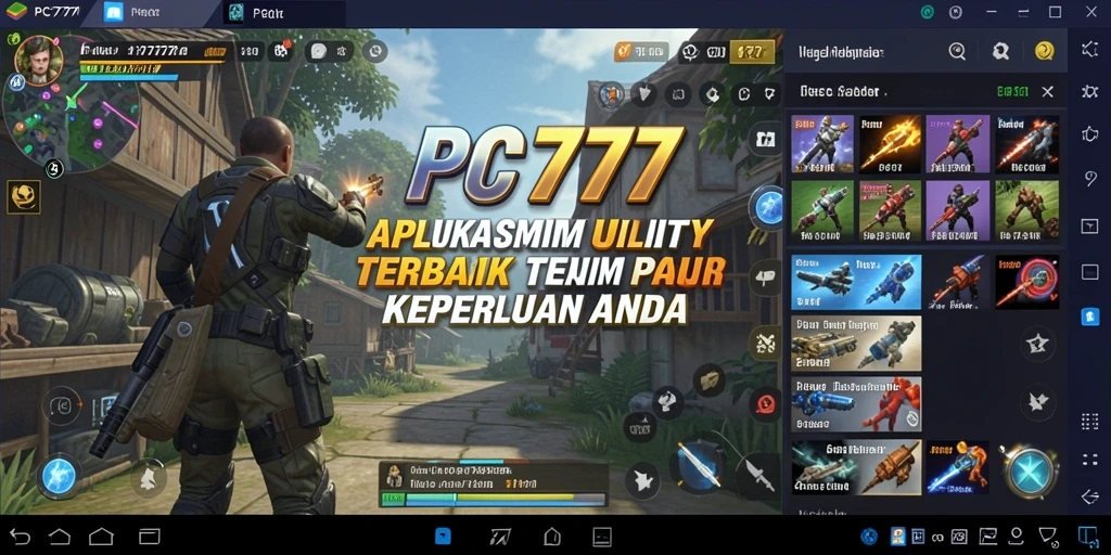 Tampilan utama PC777 menunjukkan antarmuka pengguna yang sederhana dan efektif.