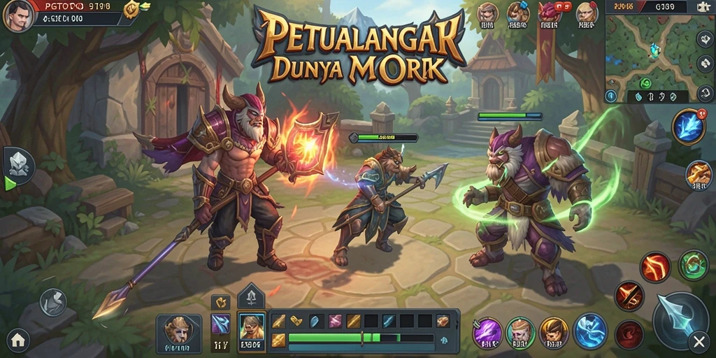 Screenshot utama gameplay PGTOTO menampilkan pertarungan mendebarkan di dunia MMORPG.