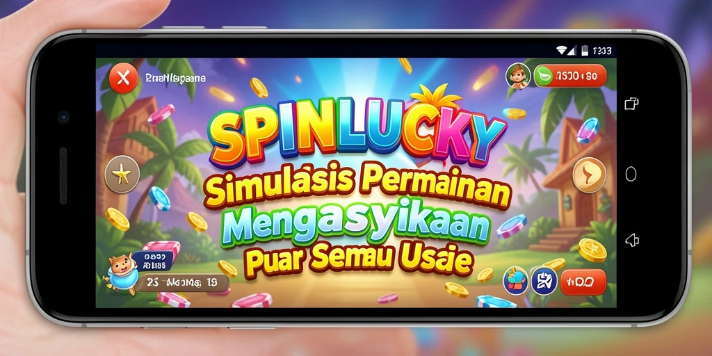 Screenshot gameplay SPINLUCKY yang menunjukkan suasana seru dan interaktif.