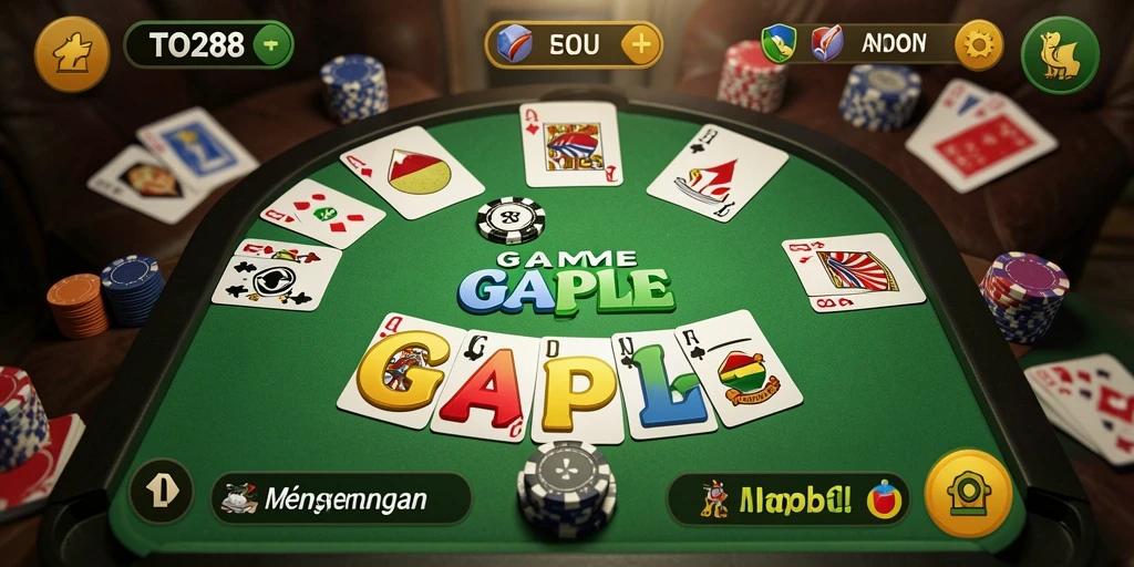 Screenshot gameplay TO288 yang menampilkan keseruan Gaple.