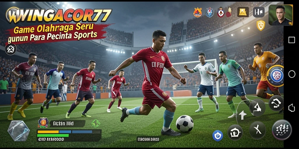 Tampilan gameplay WINGACOR77 dengan aksi olahraga yang menegangkan.