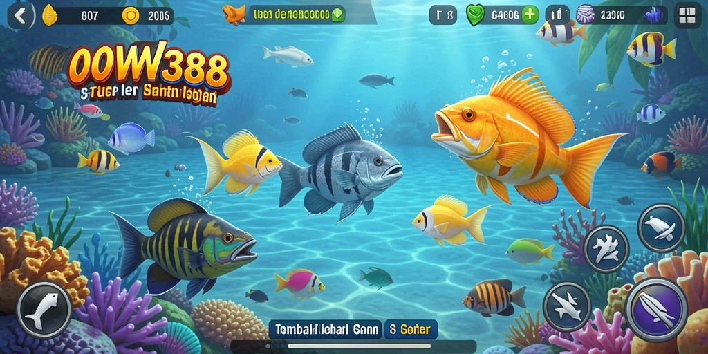 Gameplay menembak ikan yang seru dan menantang di WOW388.
